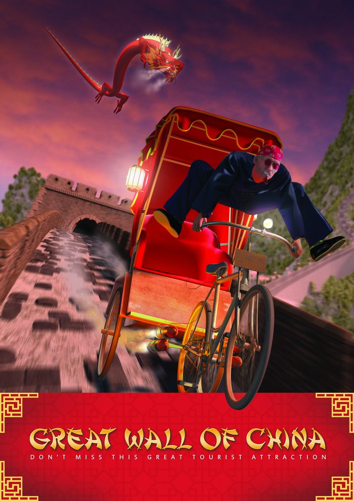 Great Wall of China VR ride poster
